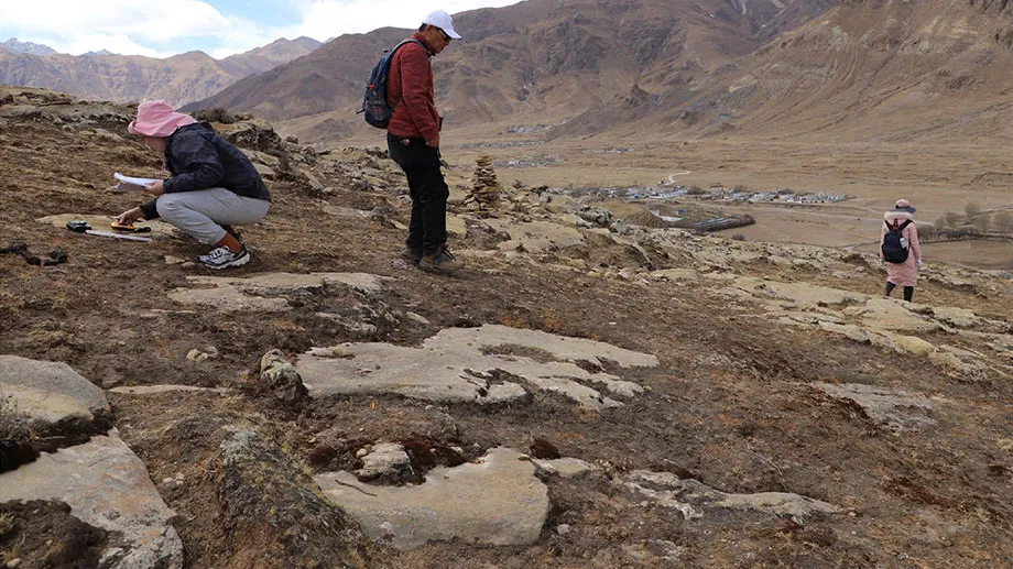 邱桑温泉附近的石灰岩