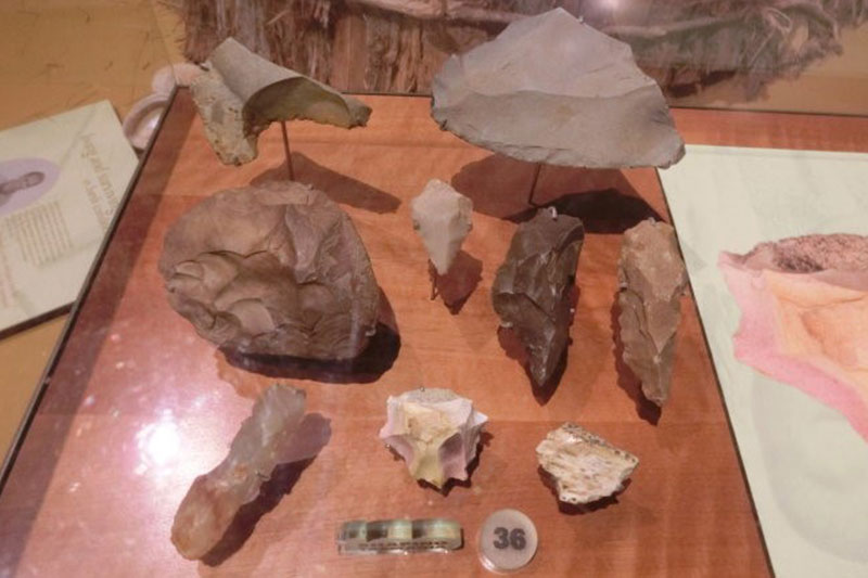 澳洲土著人制造的石器，塔斯马尼亚博物馆