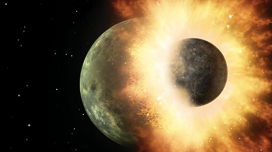 有一颗叫忒伊亚的假想行星曾经与地球发生撞击