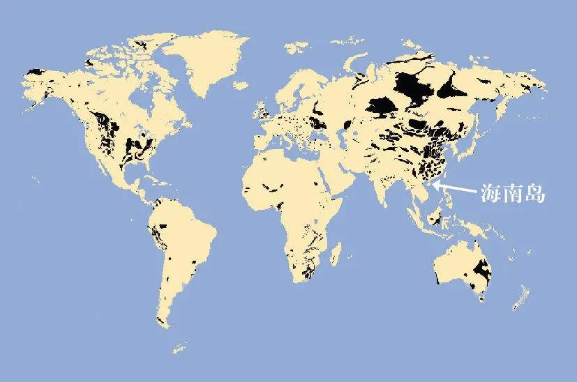全球已探明的煤床分布图