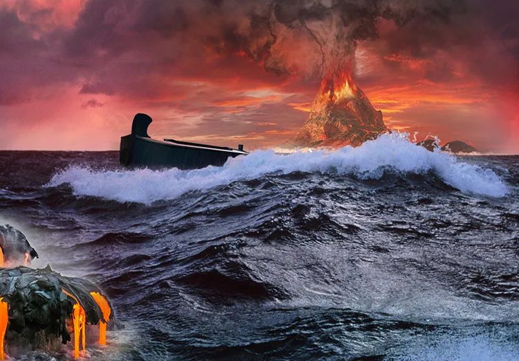 大洪水时有大量火山爆发