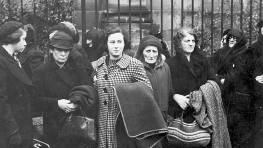 二战中受逼迫被赶出家门的犹太难民