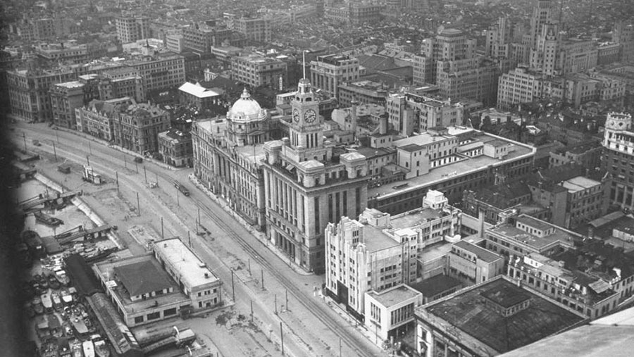 解放前旧上海的城区图