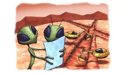 漫画：正在修建火星运河的火星绿蚂蚁……